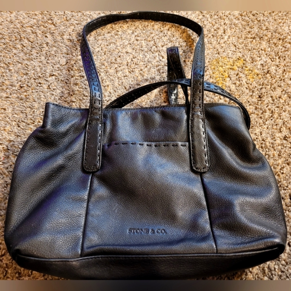 Used Stone & Co. Black Leather Purse